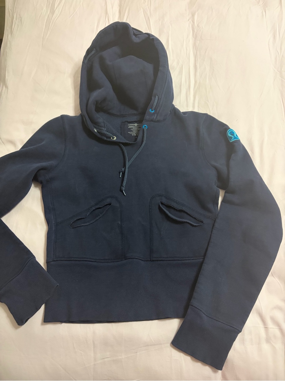lululemon athletica Navy Hooded Pullover with Kangaroo Pocket